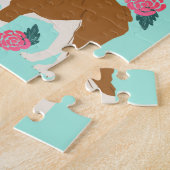 Puzzle Anglais Bulldog Vintage Floral (Côté)