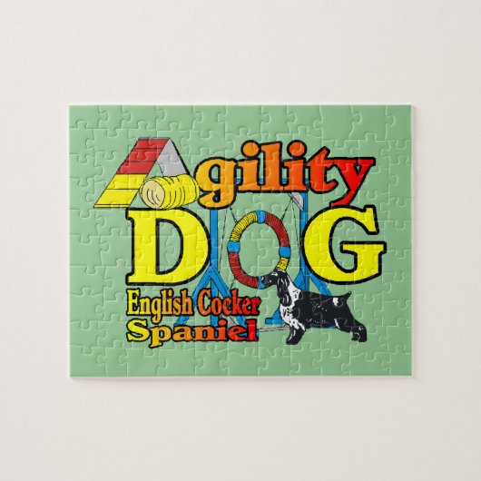 Puzzle Anglais Cocker Spaniel Agilité (Horizontal)