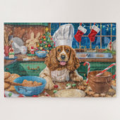 Puzzle Anglais Cocker Spaniel Vacances Baking : Noël (Horizontal)