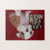 Puzzle anglais de bouledogue d'amour de despote (Horizontal)