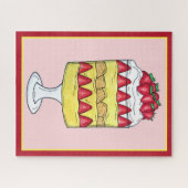 Puzzle Anglais Trifle Fruit Custsert Cuisine britannique (Horizontal)