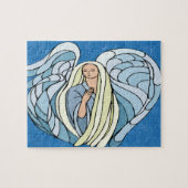 Puzzle Angle bleu en verre (Horizontal)