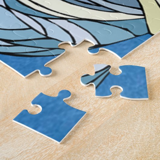 Puzzle Angle bleu en verre (Côté)