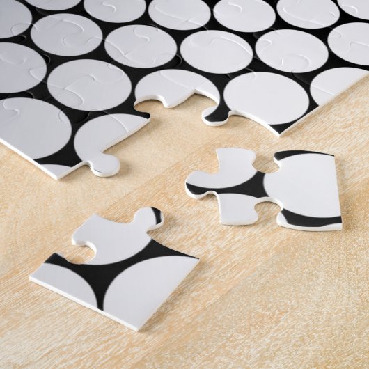 Puzzle Angle d'illusion optique Gradient Argent/Noir NOIR (Côté)