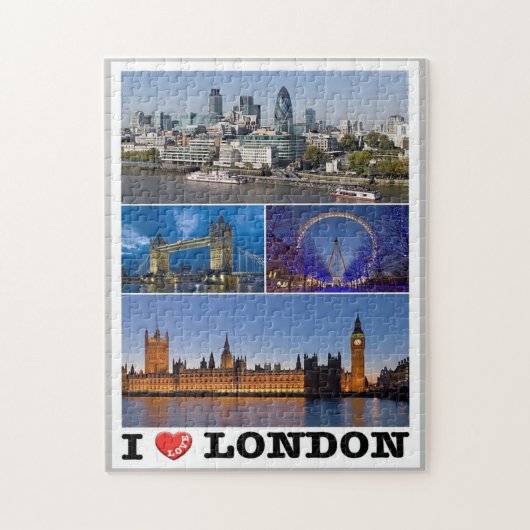 Puzzle Angleterre - Londres - I Love - (Vertical)