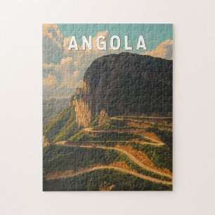 Puzzle Angola Illustration Voyage Art Vintage
