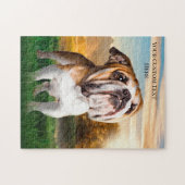 Puzzle animal animal de compagnie de Bulldog peint (Horizontal)