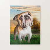 Puzzle animal animal de compagnie de Bulldog peint (Vertical)