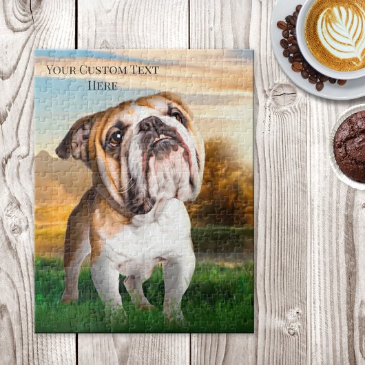 Puzzle animal animal de compagnie de Bulldog peint