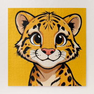 Puzzle Animal Bébé Guépard de Dessin Animé Pour En