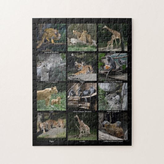 Puzzle animal de collage de bébé (Vertical)