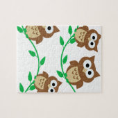 Puzzle animal de dessin animé des chouettes (Horizontal)