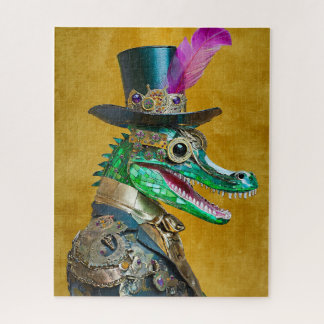 Puzzle Animal de la fête Steampunk du Mardi Gras Alligato