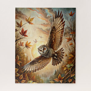 Puzzle animal de la forêt d'automne