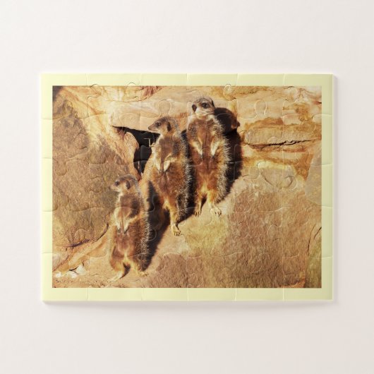 Puzzle Animal de trois meerkats (Horizontal)