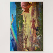 Puzzle Animal de trou d'eau paisible Leopard (Vertical)