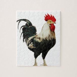Puzzle Animal vintage de personnaliser de poulet de coq