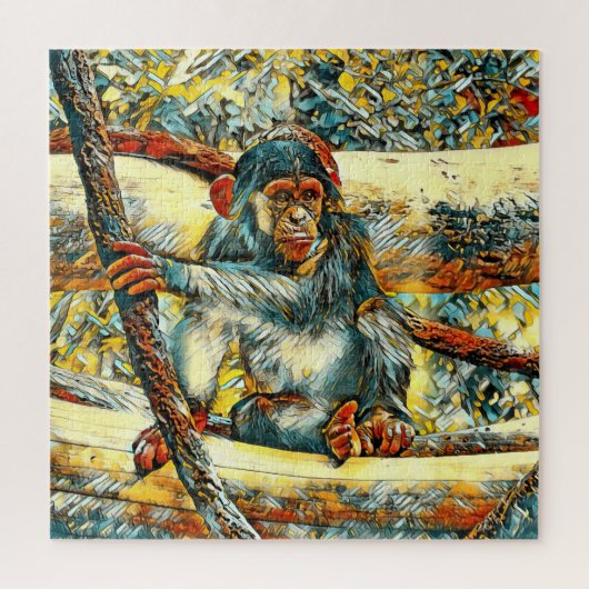 Puzzle AnimalArt_Chimpanzée_011 (Vertical)