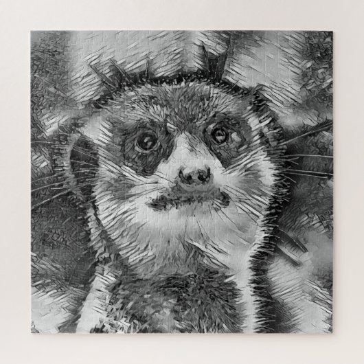 Puzzle AnimalArtBW_Meerkat_008 (Vertical)
