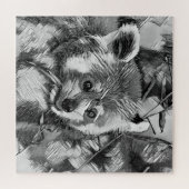 Puzzle AnimalArtBW_RedPanda_003 (Horizontal)