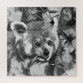 Puzzle AnimalArtBW_RedPanda_003 (Vertical)