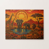 Puzzle Animales en Africa (Horizontal)