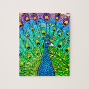 Puzzle Animation d'oiseau de paon