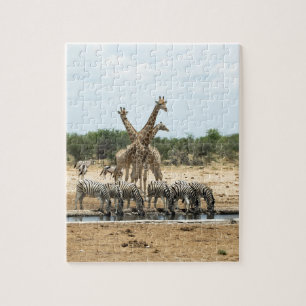 Puzzle Animaux à un point d'eau