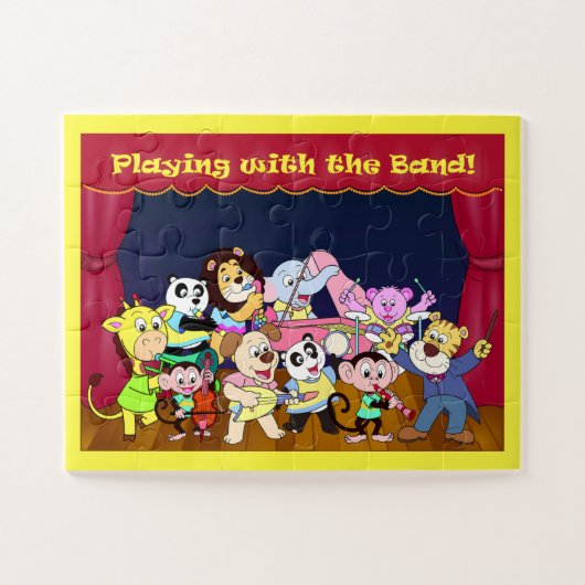 Puzzle Animaux caricaturaux dans la bande (Horizontal)