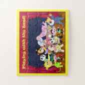 Puzzle Animaux caricaturaux dans la bande (Vertical)