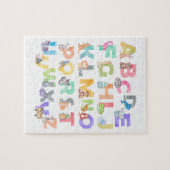 Puzzle Animaux d'alphabet d'aquarelle (Horizontal)