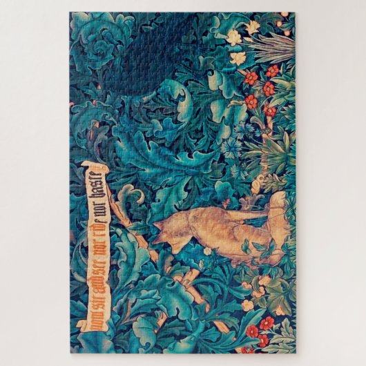 Puzzle Animaux dans la forêt, William Morris Jigsaw Puzzl (Vertical)
