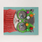 Puzzle Animaux de bébés cutest | Chandail de Noël de chat (Horizontal)