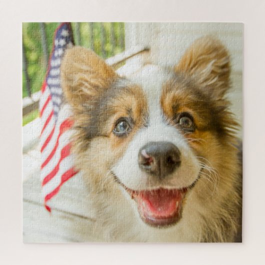 Puzzle Animaux de bébés cutest | Chiot de Corgi Patriotiq (Vertical)