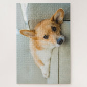 Puzzle Animaux de bébés cutest | Chiot de Corgi sur canap (Vertical)