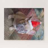 Puzzle Animaux de bébés cutest | French Bulldog Christmas (Horizontal)