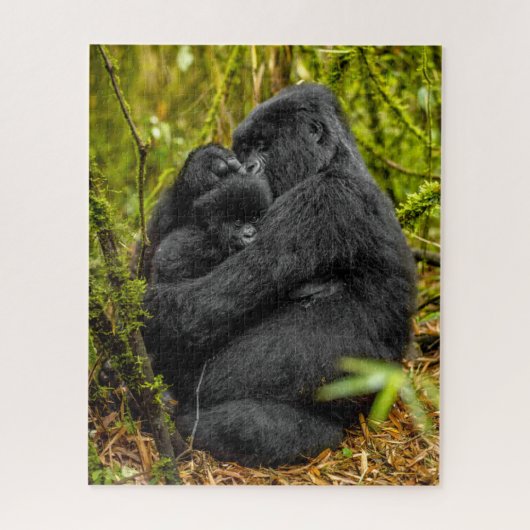 Puzzle Animaux de bébés cutest | Gorilla & bébé (Vertical)