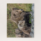 Puzzle Animaux de bébés cutest | Kodiak Mama Bear & Cubs (Vertical)