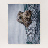 Puzzle Animaux de bébés cutest | Otter Baby & Mère (Vertical)