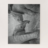 Puzzle Animaux de bébés cutest | Salutation des éléphants (Vertical)