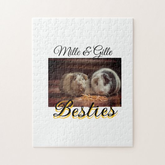 Puzzle Animaux de compagnie amis besties ajouter nom anim (Vertical)