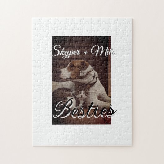 Puzzle Animaux de compagnie amis besties ajouter nom anim (Vertical)