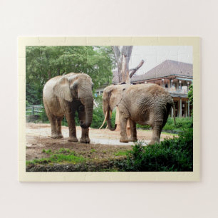 Puzzle Animaux d'éléphants africains