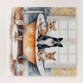 Puzzle Animaux drôles dans le bain (Horizontal)