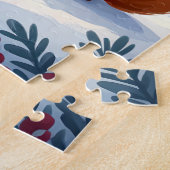 Puzzle Animaux en bois décorant l'arbre de Noël (Côté)