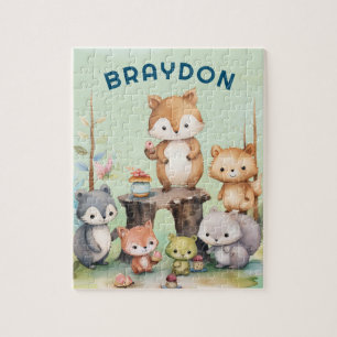 Puzzle Animaux forestiers de bois Enfants Personnalisés