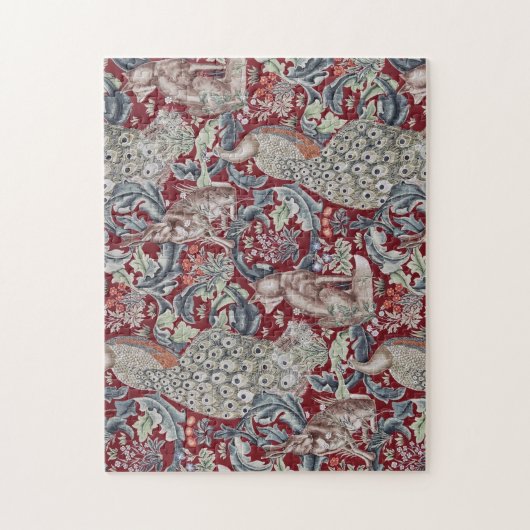 Puzzle Animaux forestiers, William Morris (Vertical)