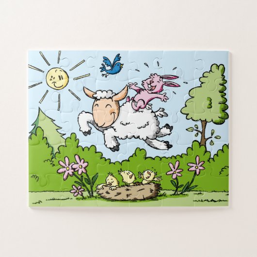 Puzzle Animaux heureux (Horizontal)