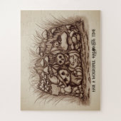 Puzzle Animaux mignons attendant Halloween (Vertical)