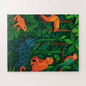 Puzzle Animaux pliés de la forêt – Faune tropicale de la (Horizontal)